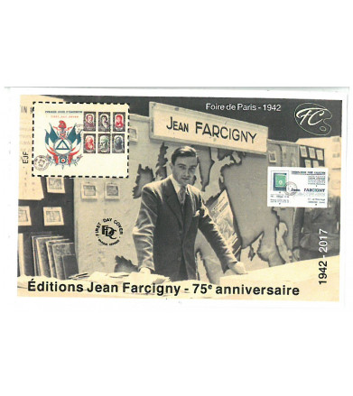 FEUILLET COMMEMORATIF 75 ANS EDITIONS JEAN FARCIGNY