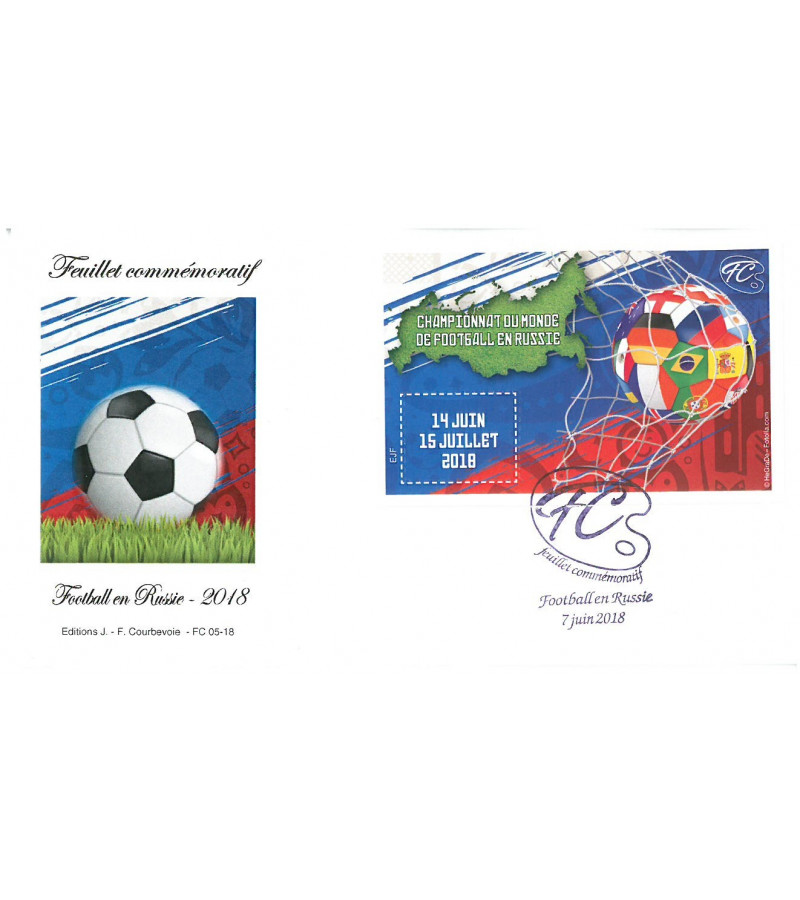 FEUILLET COMMEMORATIF MONDIAL DE FOOTBALL 2018