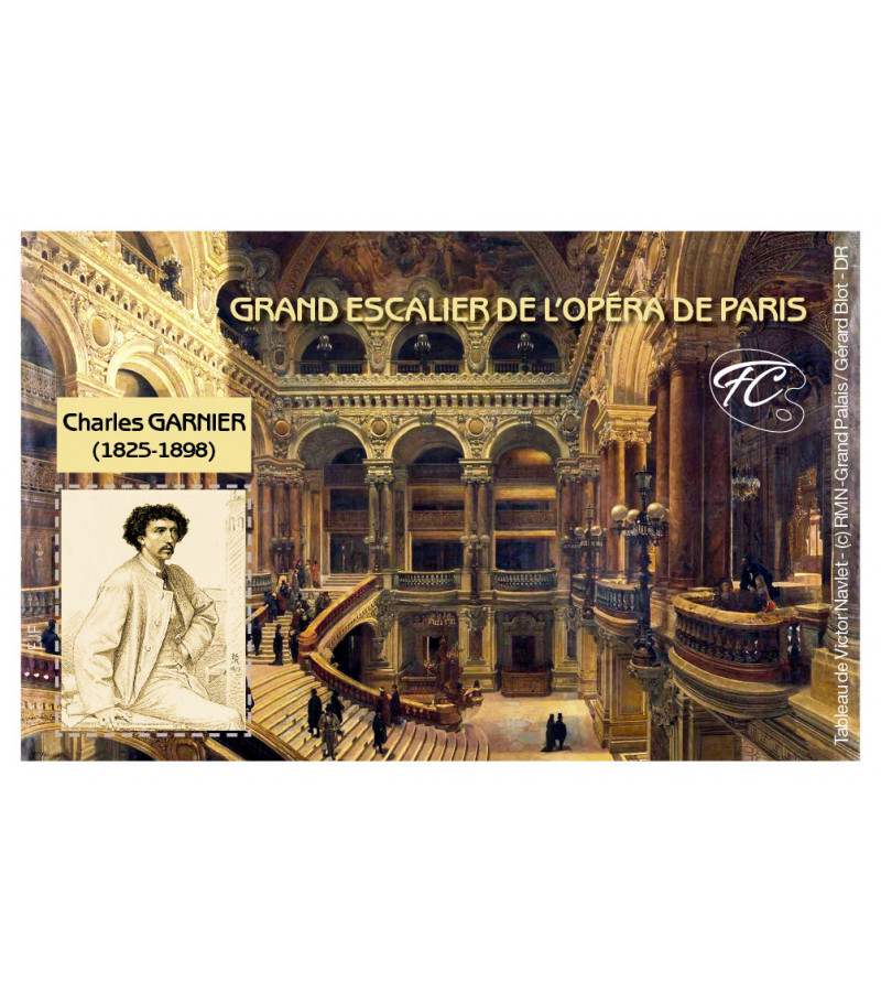 FEUILLET COMMEMORATIF GRAND ESCALIER OPERA GARNIER 2018