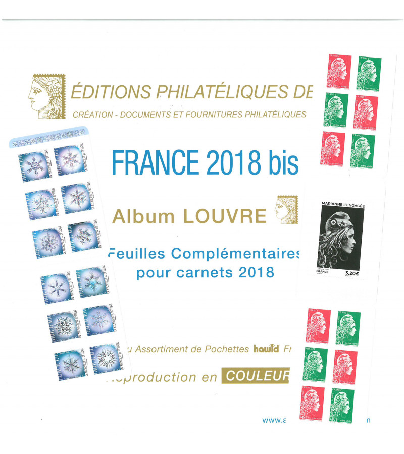 Feuilles France Louvre 2018 pour carnets autocollants