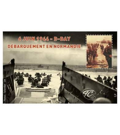 FEUILLET COMMEMORATIF 75 ANS DU D-DAY - 6 JUIN 1944