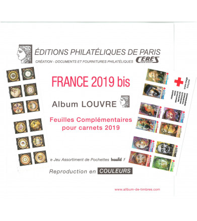 Feuilles France Louvre 2019 pour carnets autocollants