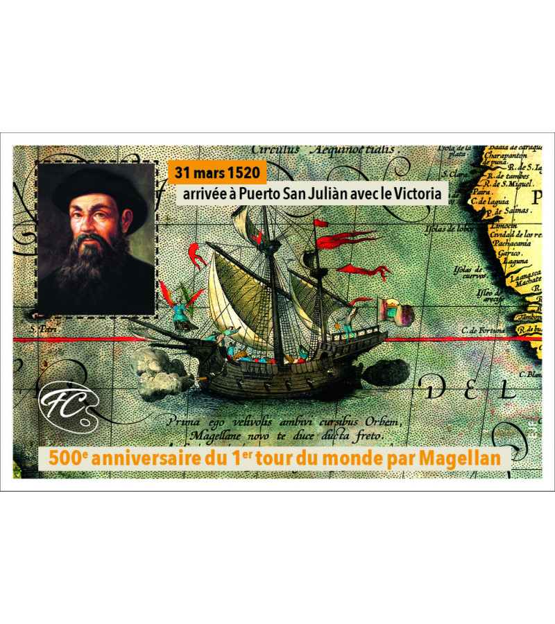 FEUILLET COMMEMORATIF MAGELLAN