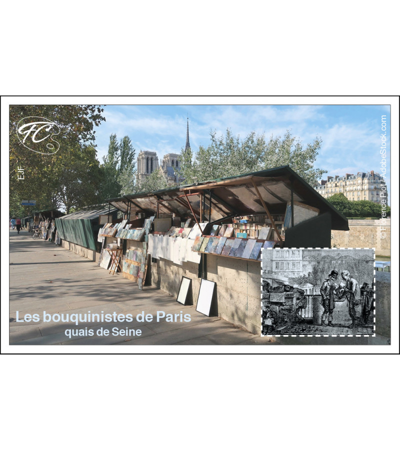 FEUILLET COMMEMORATIF BOUQUINISTES DE PARIS