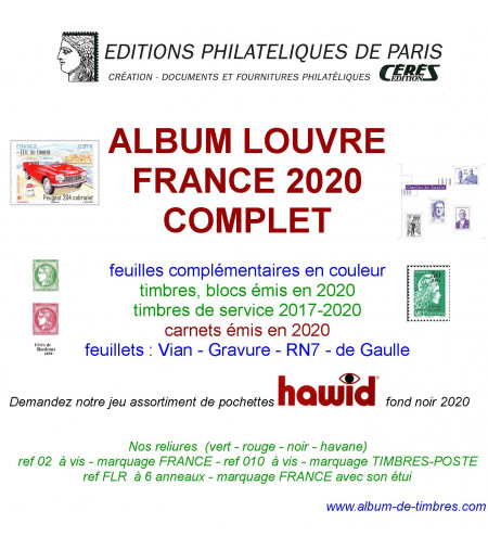 Offre spéciale jeu France Louvre 2020 complet (FF20 + FF20bis + FF20BF)