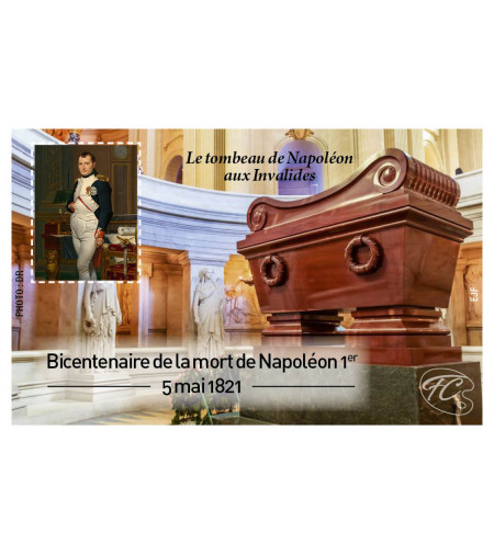 FEUILLET COMMEMORATIF 200 ANS MORT DE NAPOLEON 1ER