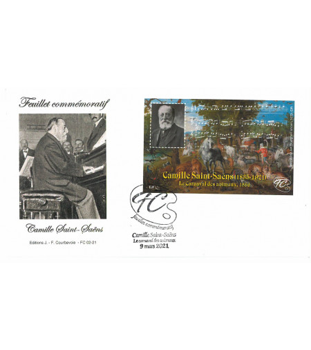 FEUILLET COMMEMORATIF CAMILLE SAINT-SAËNS