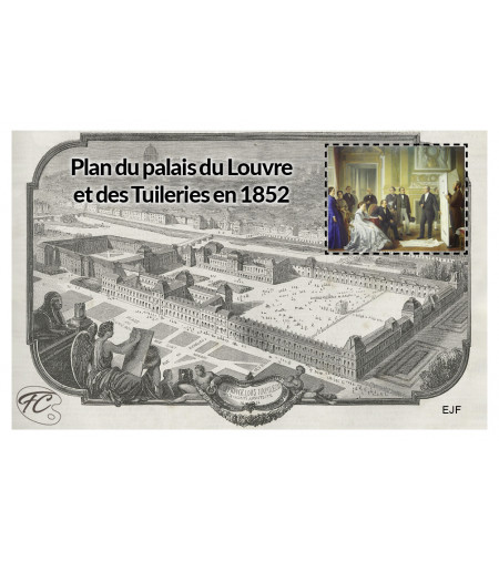 FEUILLET COMMEMORATIF PALAIS DU LOUVRE