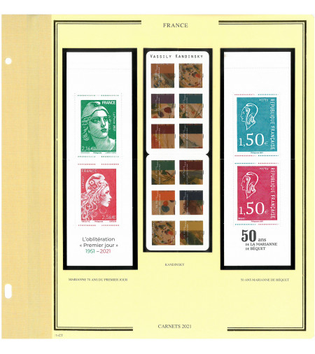 6 Feuilles Présidence 2021 pour carnets