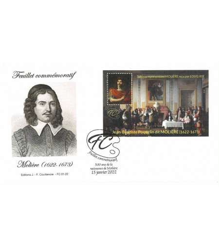 FEUILLET COMMEMORATIF ANNEE MOLIERE