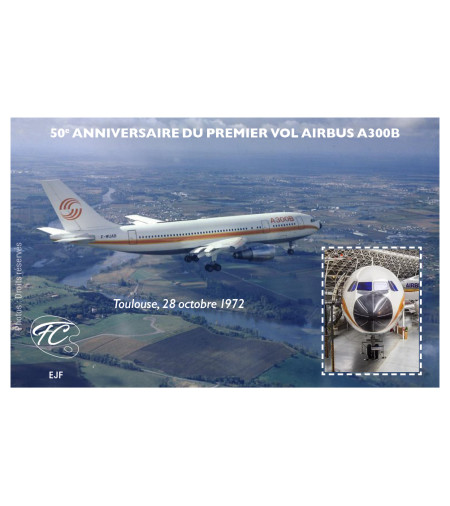 FEUILLET COMMEMORATIF AIRBUS A300B