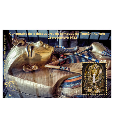FEUILLET COMMEMORATIF TOUTANKHAMON