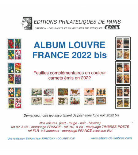 Feuilles France Louvre 2022 pour carnets autocollants