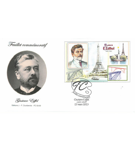 FEUILLET COMMEMORATIF GUSTAVE EIFFEL