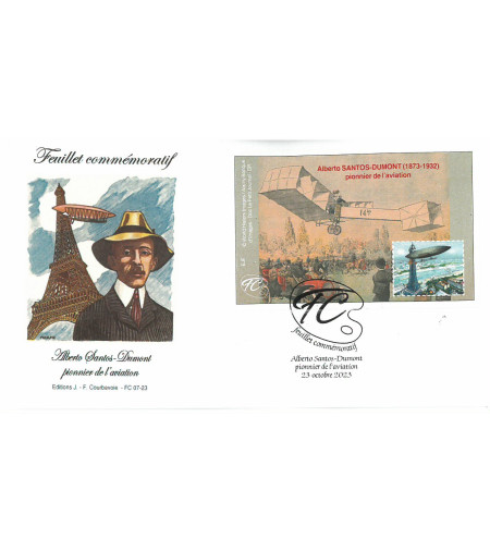 FEUILLET COMMEMORATIF ALBERTO SANTOS-DUMONT