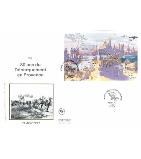 BLOC 80 ANS DEBARQUEMENT PROVENCE