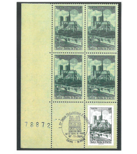 NOTRE-DAME DE PARIS 1947 - TIMBRE DE L'AFFICHE