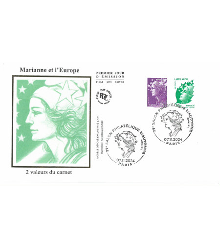 MARIANNE ET L'EUROPE - PAIRE CARNET