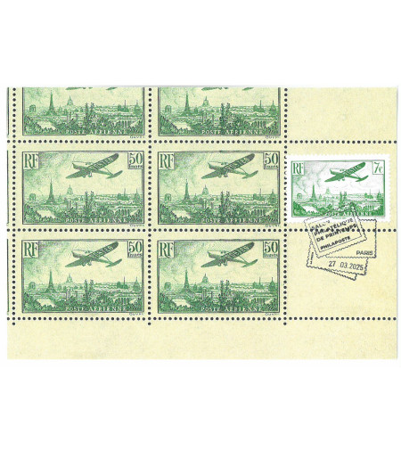 AVION 7€ VERT DE L AFFICHE