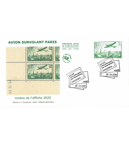 AVION SURVOLLANT PARIS DE L AFFICHE