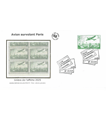 AVION SURVOLLANT PARIS DE L AFFICHE