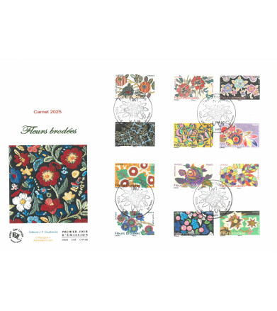 CARNET FLEURS BRODEES