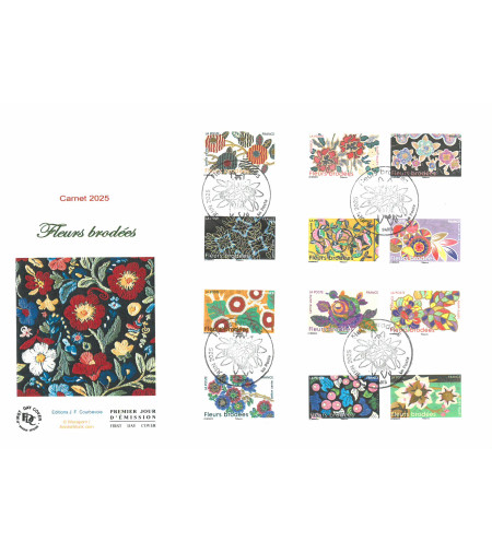CARNET FLEURS BRODEES