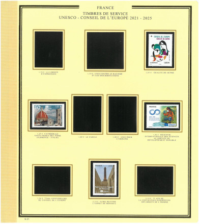 Feuille Présidence timbres...