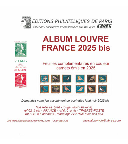 Feuilles France Louvre 2025 pour carnets