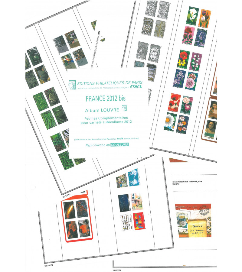 FEUILLES FRANCE 2012 CARNETS AUTOCOLLANTS FEUILLES FRANCE 2012 CARNETS AUTOCOLLANTS